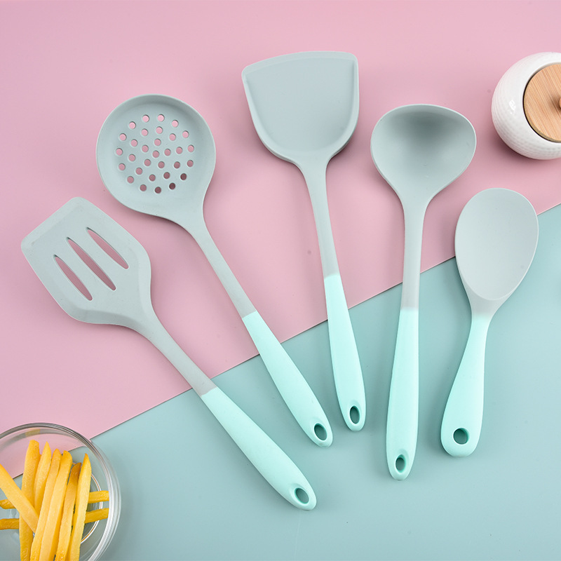 Off-The-Shelf Silicone Kitchenware Set Kitchen Supplies Silicone Spatula Cooking Spoon Frying Spatula Non-Stick Day Dining Kitchen details Picture