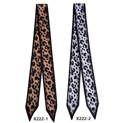 120*5cm silk scarf, small long scarf for women, spring and autumn simulated silk, silk bandage, hair band, ribbon tie, decorative small neckerchief Item Picture