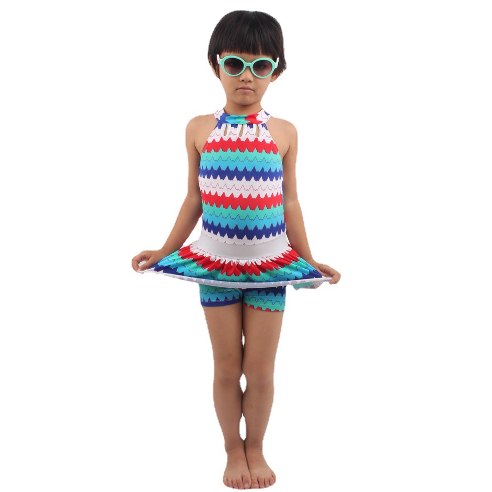 New Children's Swimsuit Girls Korean One-Piece Dress Type Medium And Large Children's Swimsuit Princess Students 6-10 Years Old Swimsuit Item Picture
