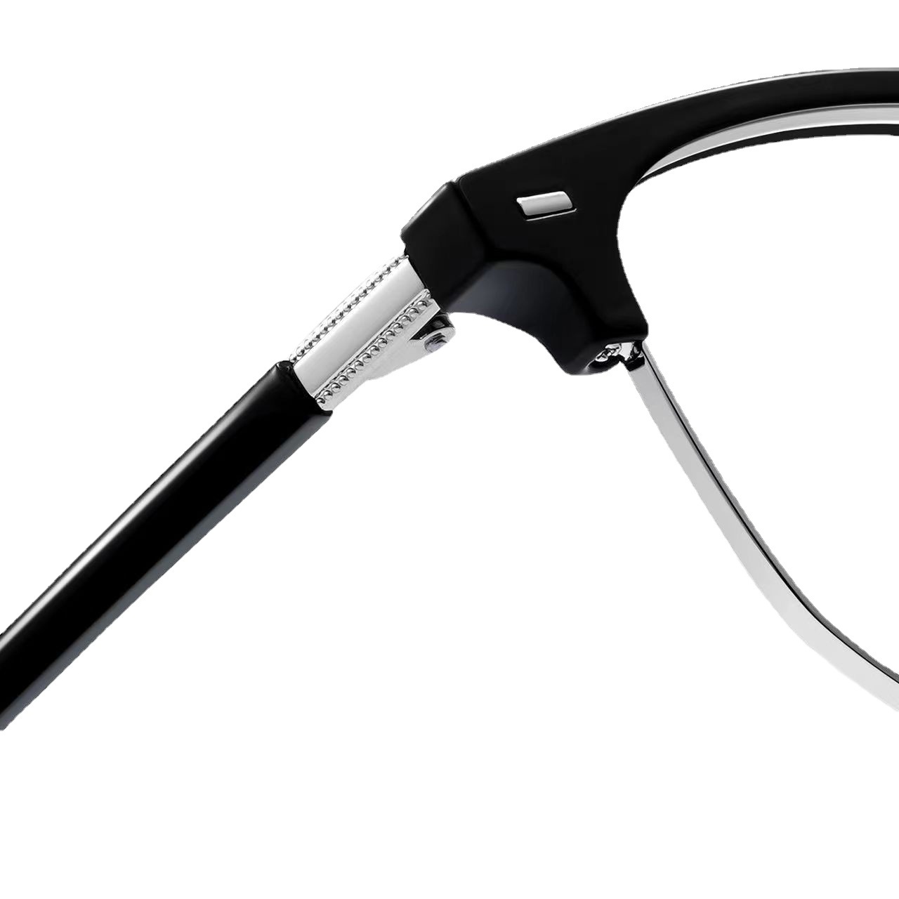 超轻复古半框白底实物图