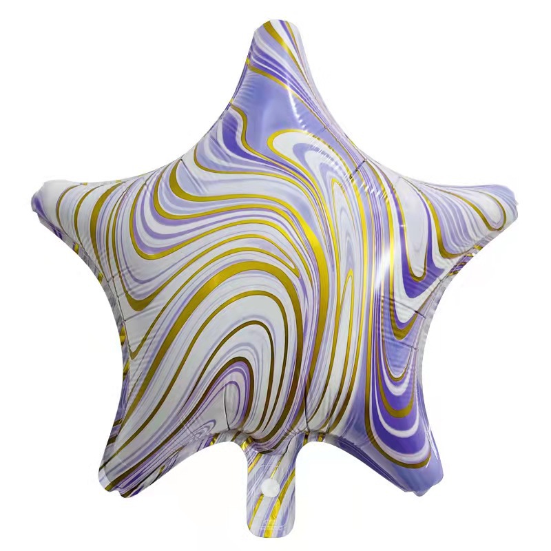 New Spot Agate Aluminum Film Balloon Agate Five Stars Aluminum Film Balloon Manufacturers Party Decoration details Picture