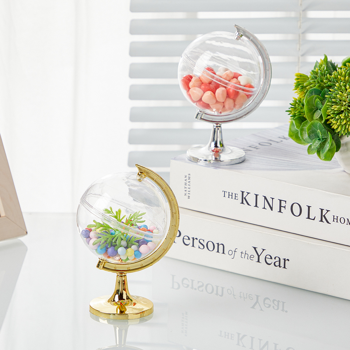 迷你地球仪派对礼品糖果容器创意喜糖盒伴娘伴手礼盒搭配糖果盒