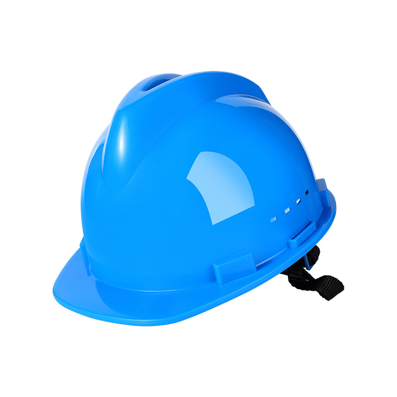 厂家直销工地安全帽 V型PE施工安全帽防砸工程建筑头盔可印字详情图5