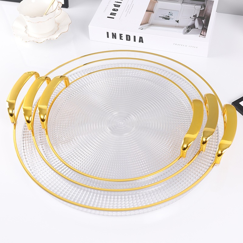 Fruit Plate Pet Environmental Shelf Transparent Crystal Ktv Bar Stand Dry Fruit Snack Plate Plate Plastic Platter