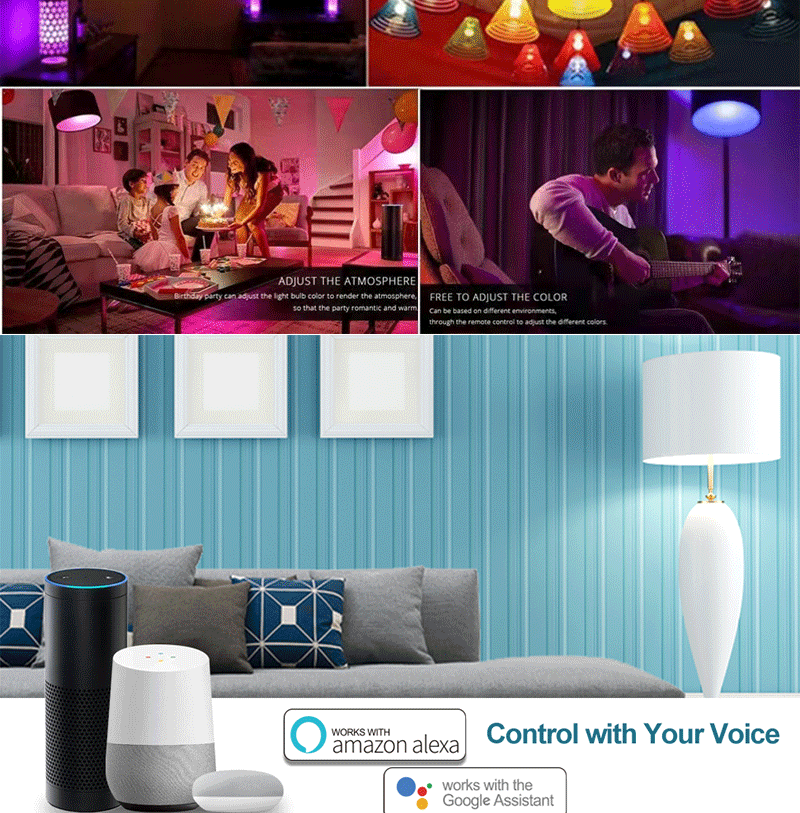 Smart Graffiti wifi Candle light E14 Smart APP remote control LED bulbs Specification drawing