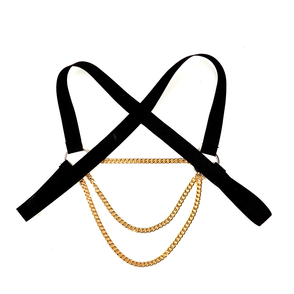 Chain jewelry men's nylon stretch strap punk men sm sex toys props Application Scenario