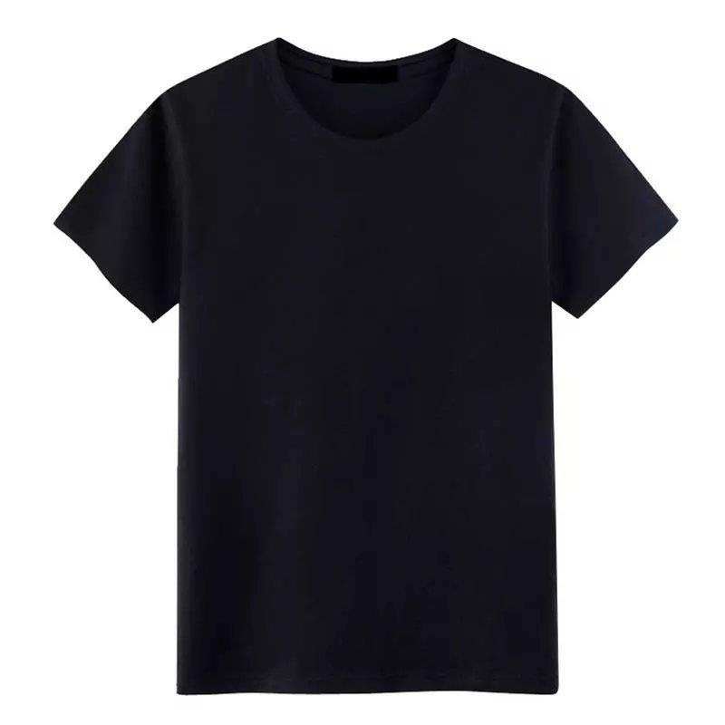 男士短袖T恤/纯色素色/纯黑全黑白/简约夏季款/半袖体恤衫产品图