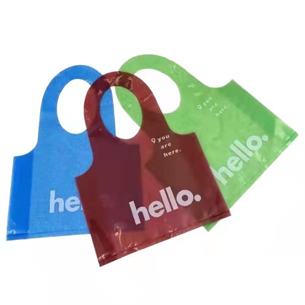 个性加厚服装手提袋大号塑料袋商场购物袋透明颜色包装袋礼品袋子详情图5