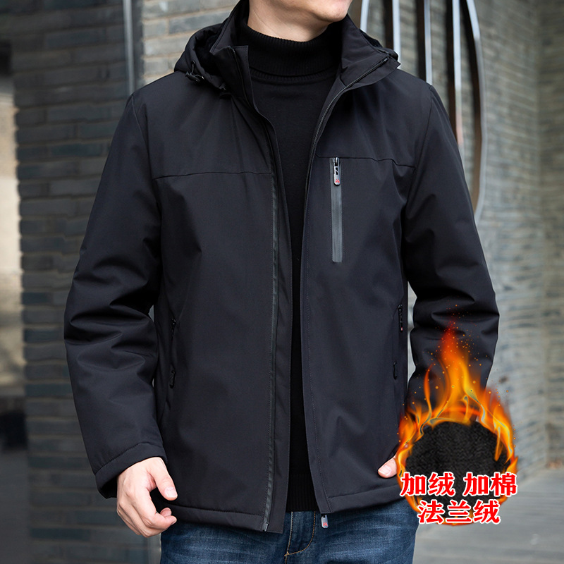 New men's winter coat, autumn and winter style, new trendy, casual and cool men's cotton-padded jacket with fleece and thickening Application Scenario