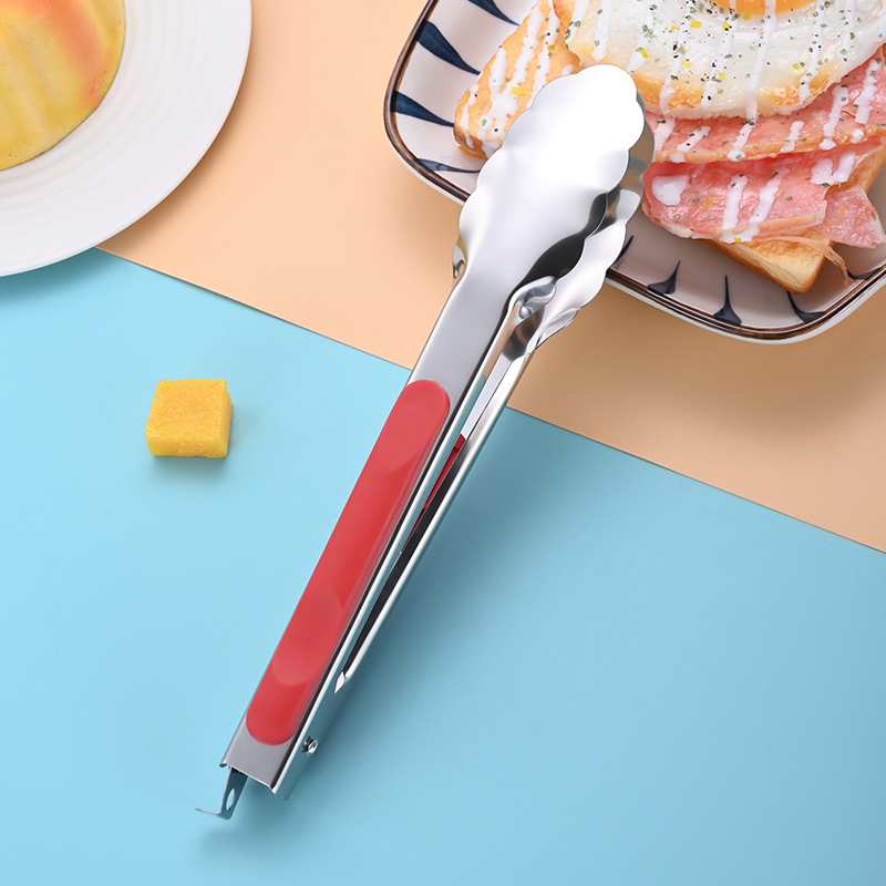 Stainless Steel Food Tongs Kitchen Household Barbecue With Malatang Bread With Barbecue With Steak Food Tongs Application Scenario