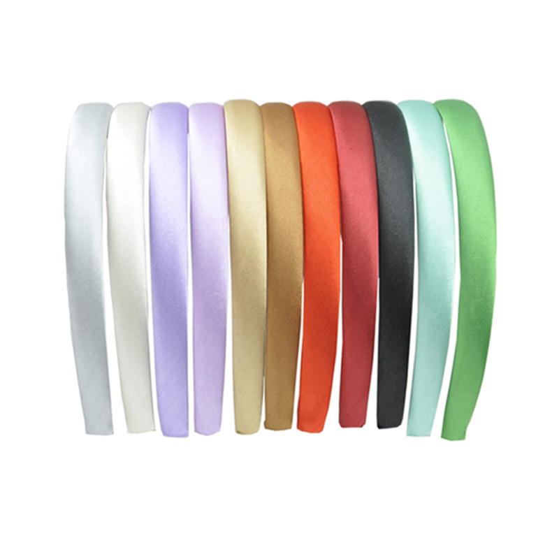1.5Cm Fashion Candy Color Bag Cloth Plastic Headband Headband Color Ding Set Cloth Headband Diy Manual Accessories Wholesale Item Picture