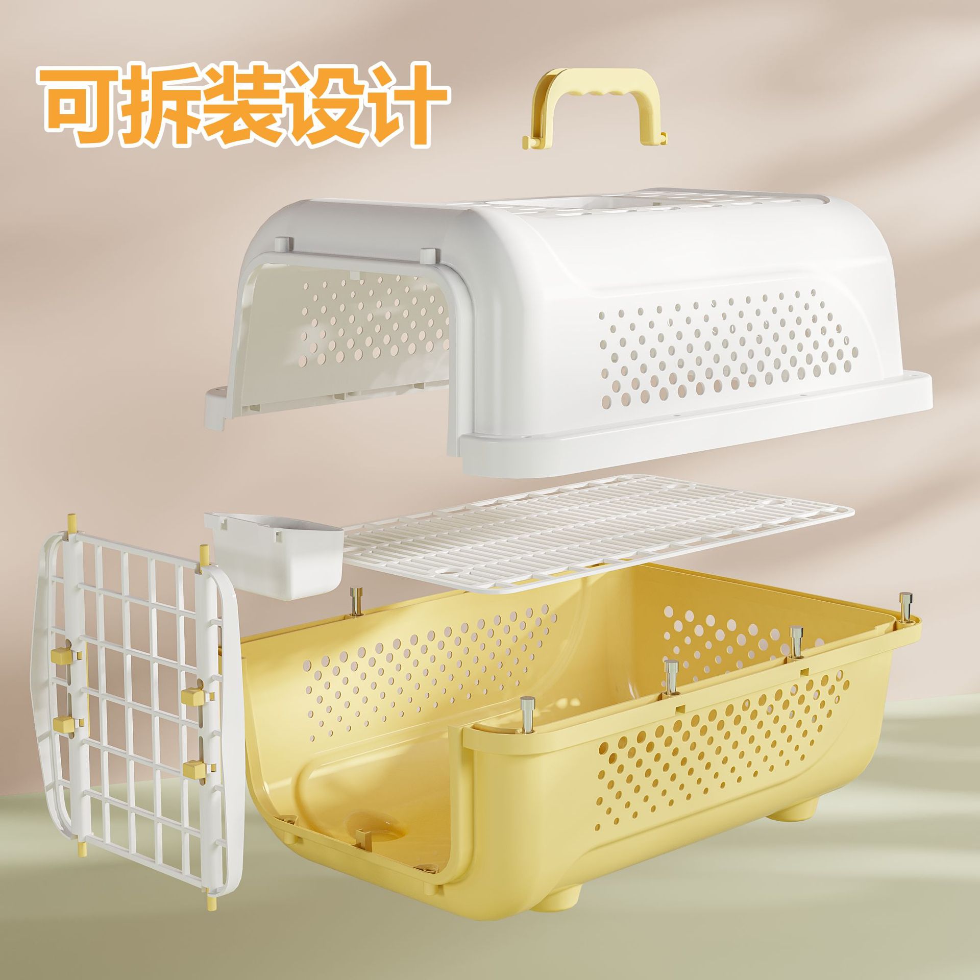 Caja de la aviación del animal de compañía gato afuera perro portátil jaula del gato caja de envío vehículo portátil caja del espacio del gato al por mayor Specification image