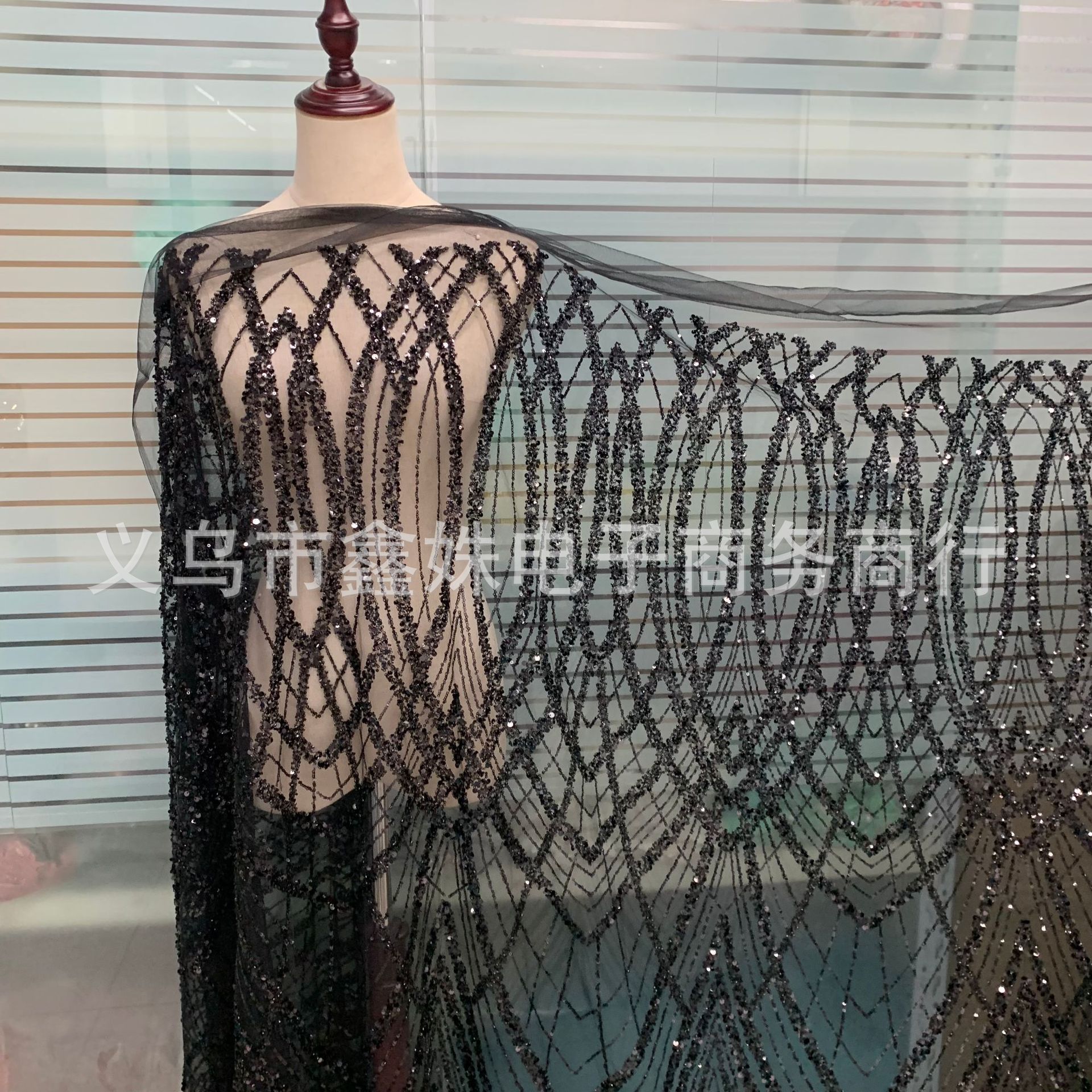 New sequined light luxury sexy and elegant embroidered lace fabric banquet dress dress accessories Application Scenario