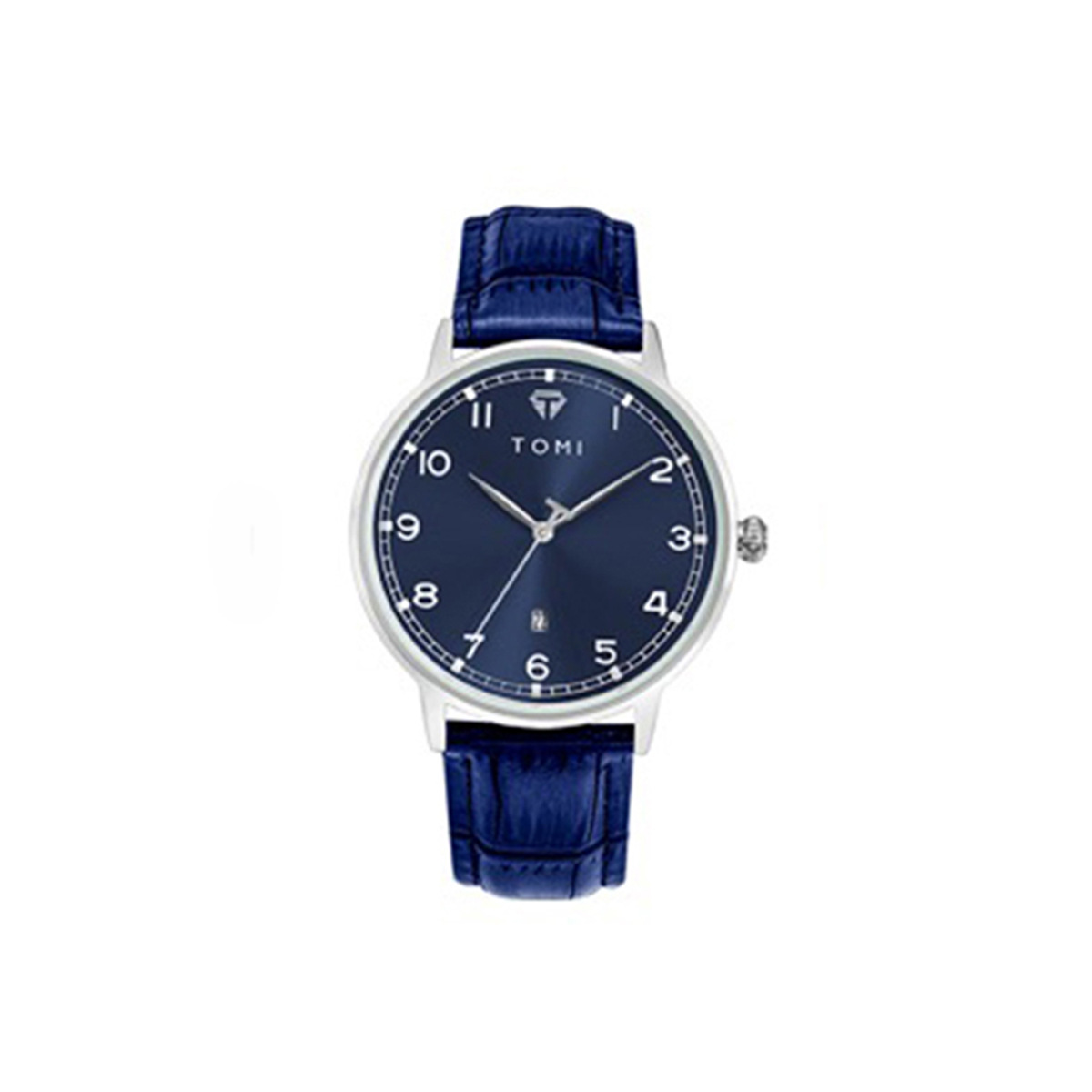 【 New Product 】TOMI Temi Watch Korean Version Fashionable round men's and women's Watch, trendy, simple and casual calendar Wristwatch Item Picture