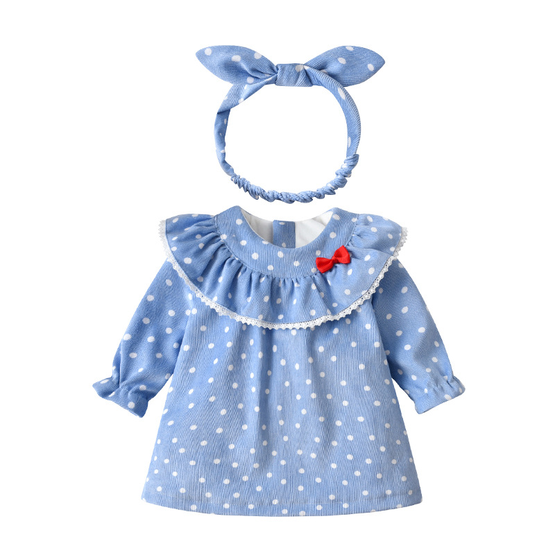 Girls' dress for autumn and winter with fleece, cute princess dress for baby, popular winter dress for little girls Item Picture