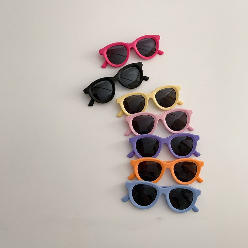Fashionable children's polarized sunglasses, solid-color sunglasses, 2-10 years old boys' and girls' baby glasses, UV400 sun protection