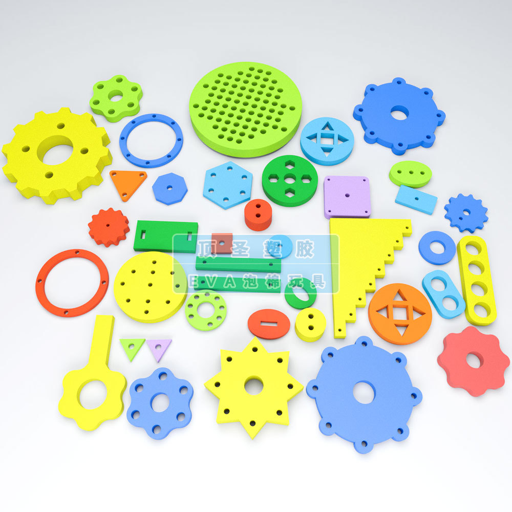 Eva Round Hole Eva Small Square Foam Eva Sealing Ring Pad Physics Experiment Foam Five-Pointed Star Small Love Sponge