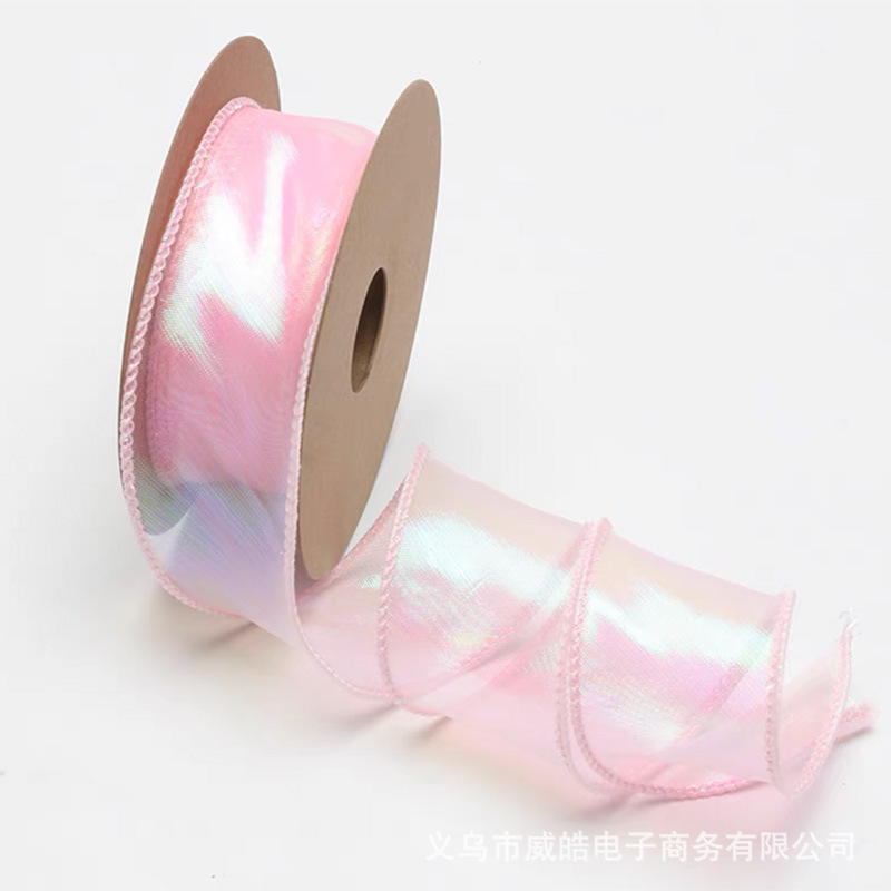 4cm wide iridescence fishtail gauze floral packaging gift box, decorative ribbons, diy handmade baking ribbons 9 meters long Application Scenario
