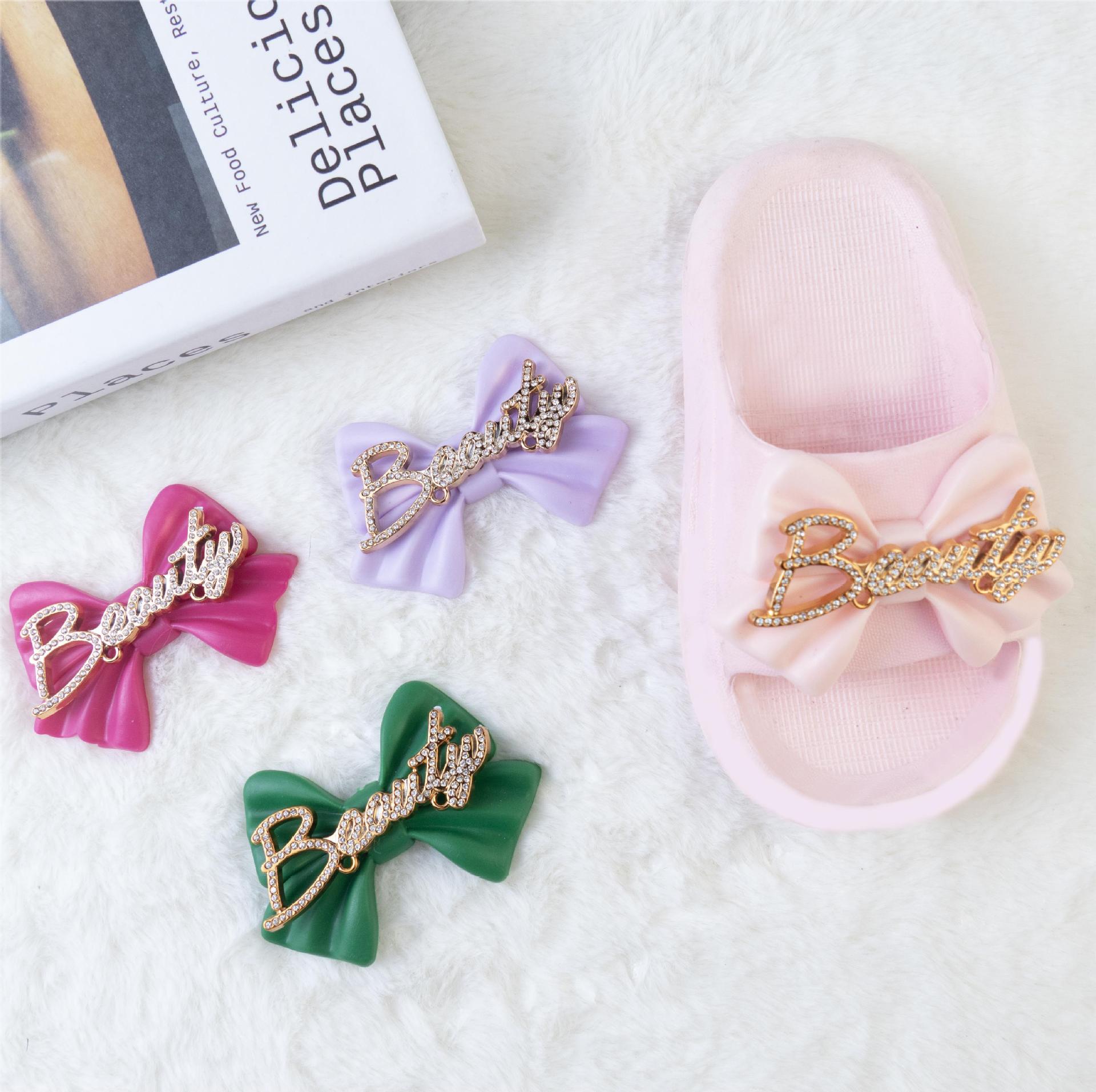 New Shoe Accessories Three-Dimensional Soft Glue Uv Plated Butterfly Wings Cute Style Shoe Flower (Large) Application Scenario