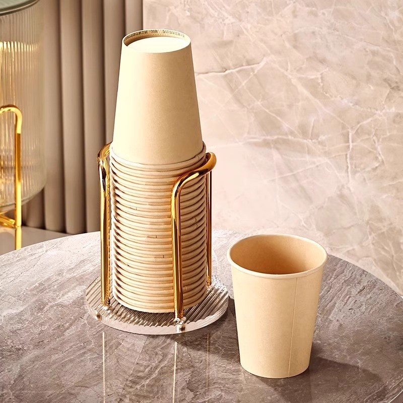 Light Luxury Paper Cup Holder Disposable Cup Remover Acrylic Cup Storage Rack Household Coffee Cup Holder details Picture