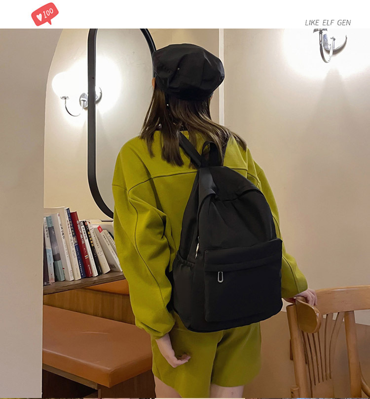 书包女日系初中生大容量学院风背包简约休闲户外双肩包高中书包女详情25