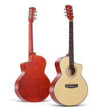 吉他民谣吉他厂家大量现货批发41寸木吉他全椴木入门普及琴guitar