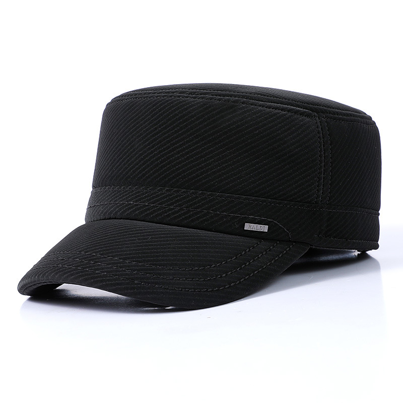 Old Man's Hat Winter Middle-Aged Father Flat Cap With Thick Velvet Warm Old Grandfather All Wear Cap Item Picture
