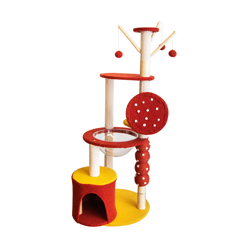 Cat climbing frames, cat beds, cat trees, integrated large cat frames, cat scratch boards, jumping platforms, sword ropes, space capsules, wholesale for export Item Picture