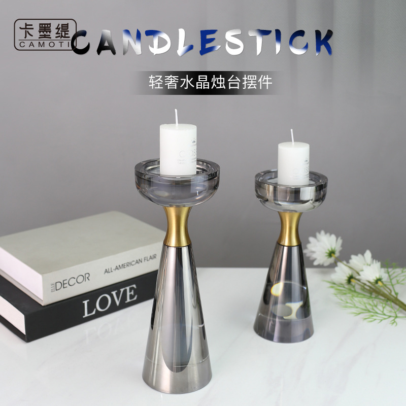 Cametti creative crystal candlestick ornaments, modern home, hotel, wedding, restaurant utensils, candle display stands wholesale, modern and simple wine cabinets, study room ornaments