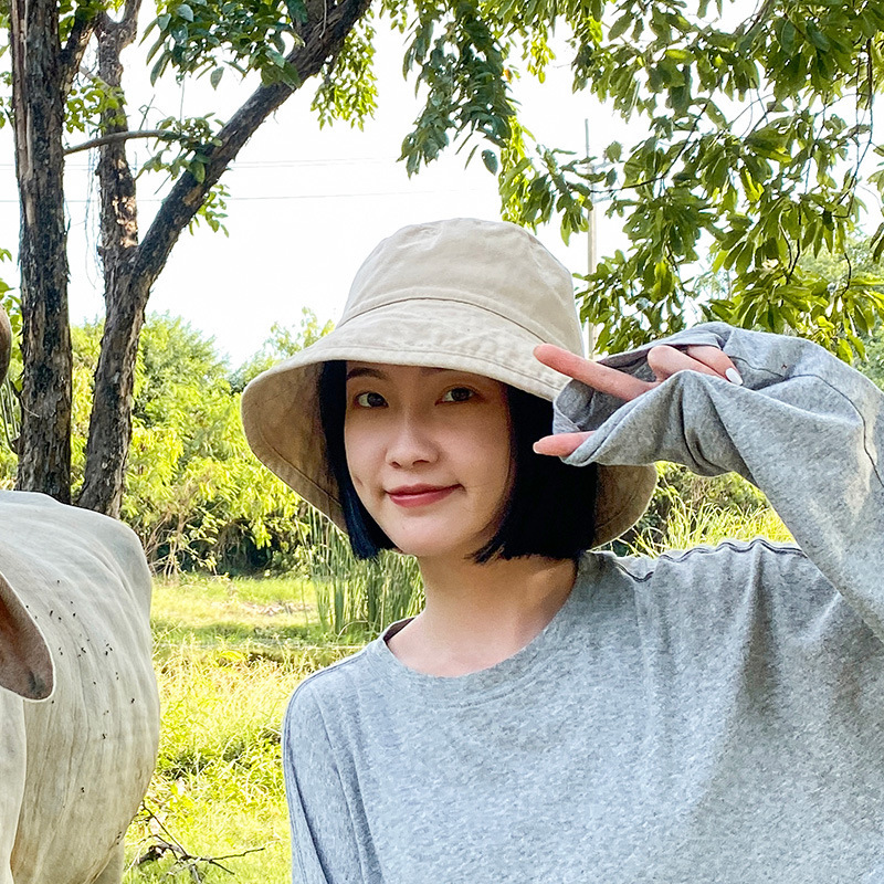 [Network Red Explosive] Black Fisherman Hat Female Spring And Summer Korean Version Of Sunblock Hat Male Basin Hat Wholesale Application Scenario