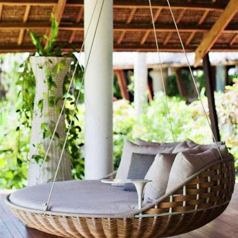 网红打卡双人秋千户外休闲吊篮吊椅藤椅室内阳台懒人悬挂藤编吊床