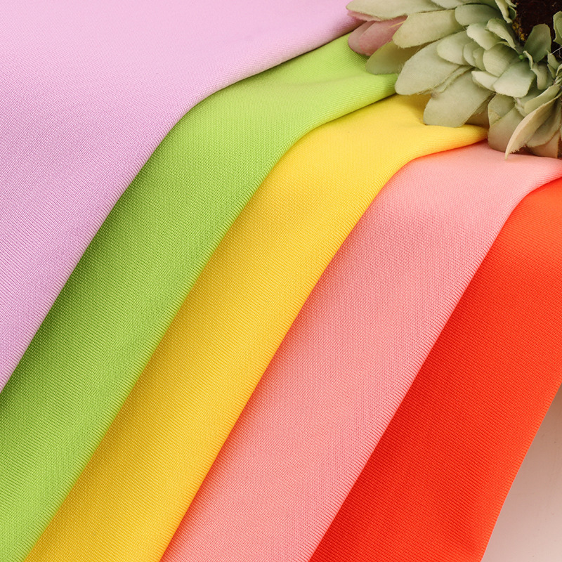 100D milk silk pull frame fabric, 180g knitted elastic fabric, 172/205cm polyester and ammonia sports yoga lining fabric details Picture