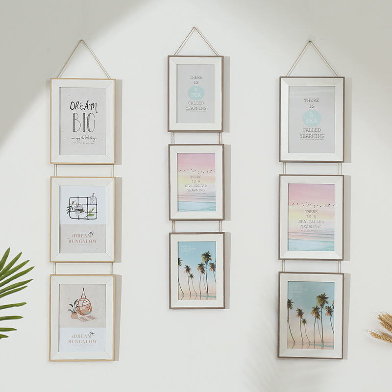 儿童影楼婚纱连体相架6/7寸组合相框创意挂墙相框批发欧美照片框