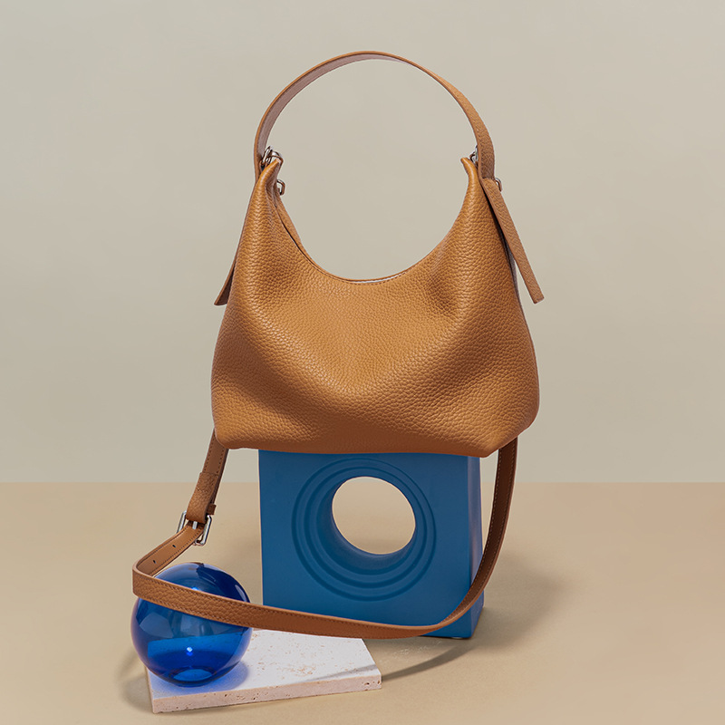 Handbags Women's Shoulder Bag 2022 New Fashion Casual First Layer Cowhide Women's Handbag Leather Women's Bag Crossbody Bag Specification drawing
