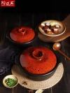 Wang Menghua Pot, a Chinese-style retro clay pot, a household gas stew pot, a clay pot for making soup, and a high-temperature resistant ceramic pot details Picture