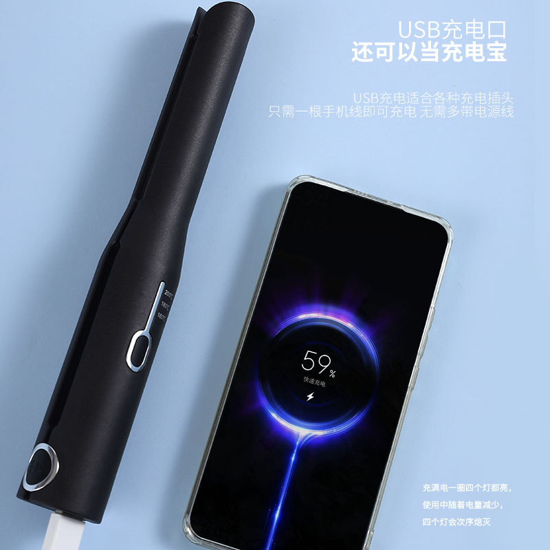 跨境亚马逊便/电夹板拉直发/USB接口恒产品图