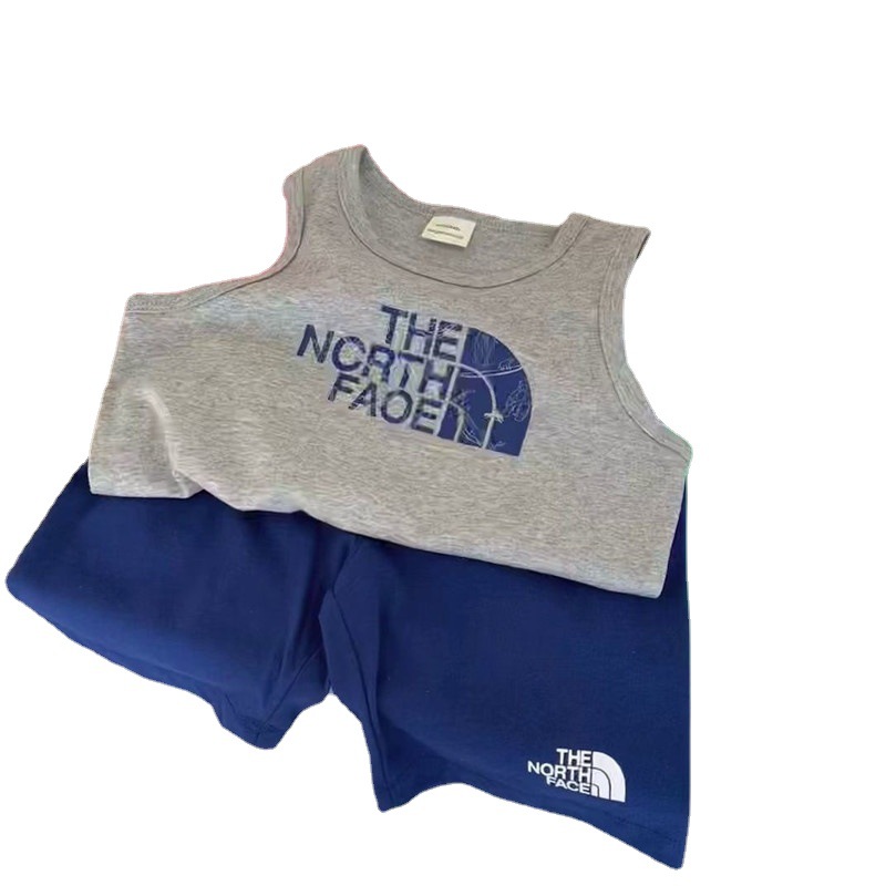 Children's Set 2022 Summer Edition: Sleeveless T-shirt for boys and Girls, two-piece vest and shorts for kids Item Picture