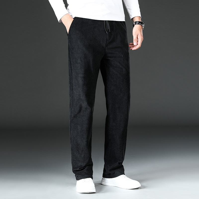 The new men's trousers for autumn and winter 2022 are casual straight-leg, loose, large-sized, mid-waist corduroy and thickened casual pants Specification image
