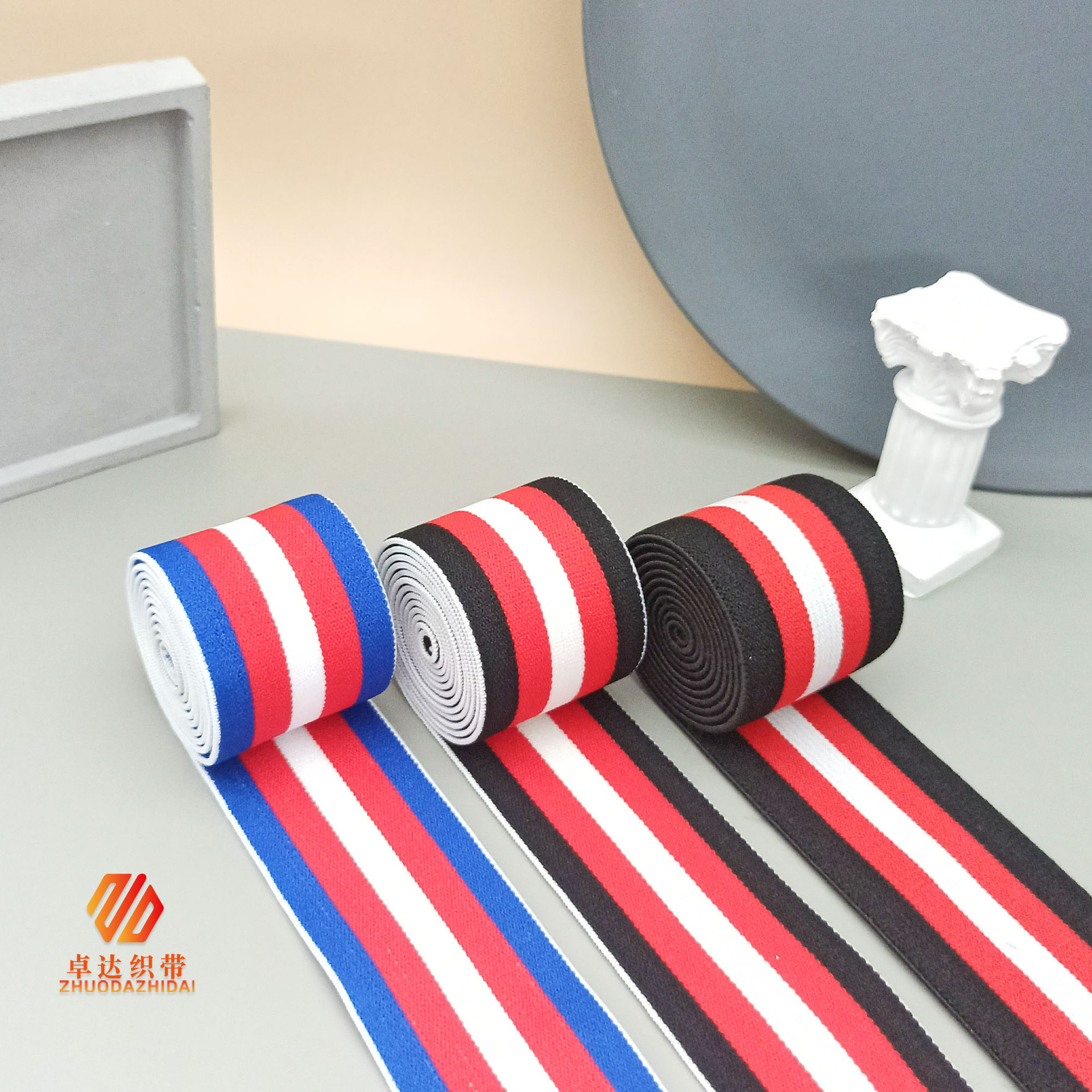 Manufacturers Spot Color Matching Elastic Striped Culottes Waist Clothing Accessories Bag Headband Elastic Ribbon Application Scenario
