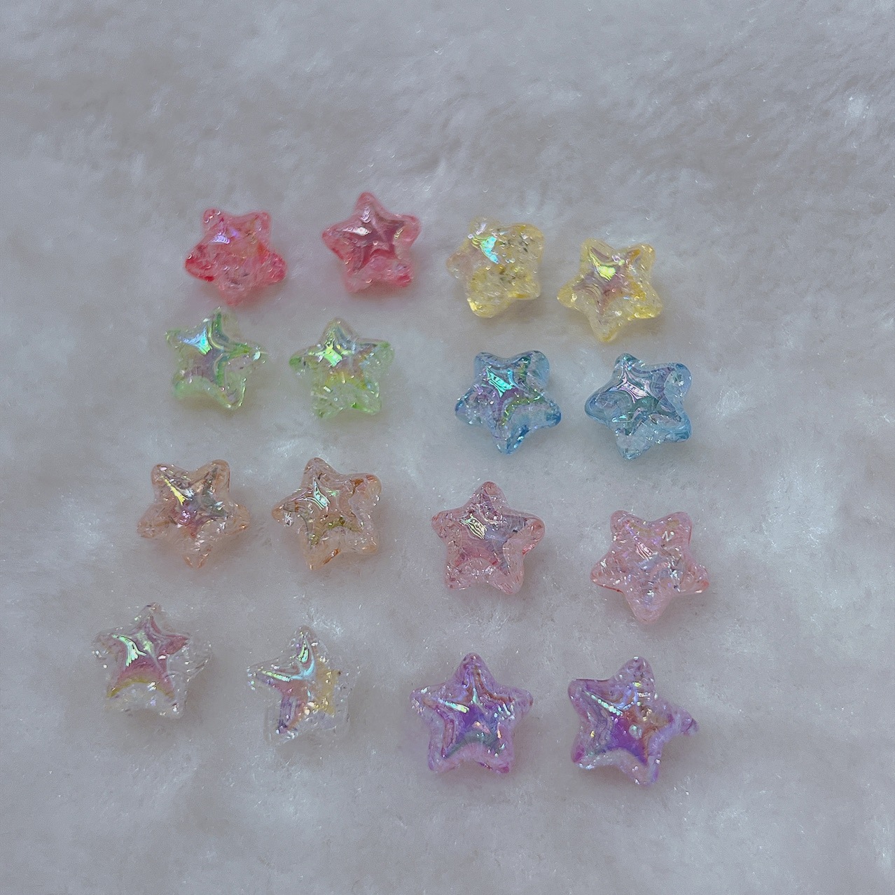 New high-quality UV-coated burst star scattered beads acrylic broken beads diy beaded jewelry accessories bracelet material