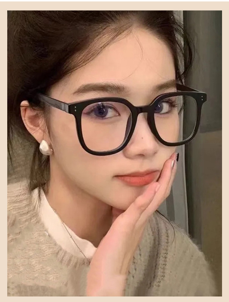 gm眼镜框女款时尚简约网红素颜显脸小防蓝光平光镜男士近视眼镜架详情20