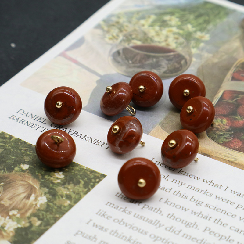 10mm high-end Chinese-style Tang suit buttons, cheongsam buttons, solid-color shirt buttons, retro imitation jade buttons Application Scenario