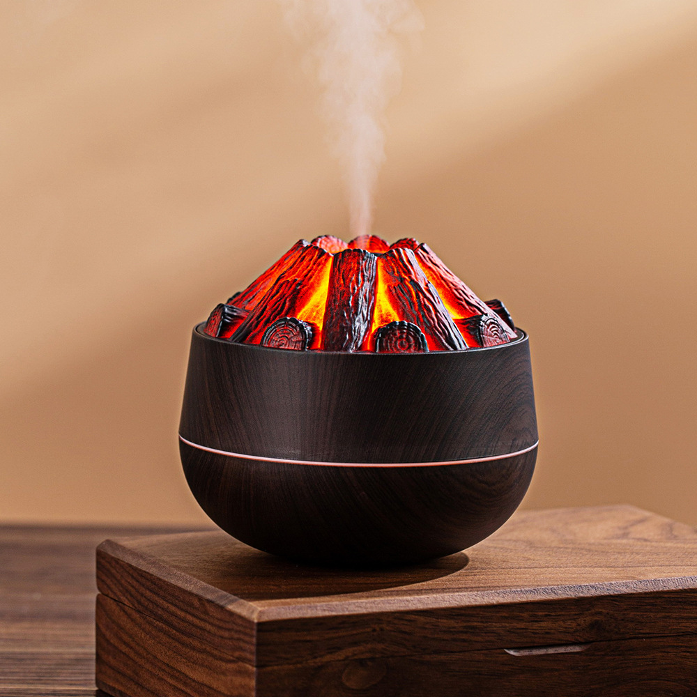 Creative simulation of carbon fire humidifier atmosphere lamp bedroom desktop USB portable aromatreatment humidifier Application Scenario
