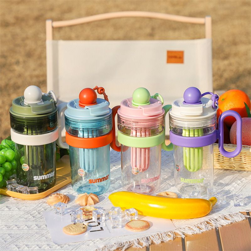 Original Tritan summer high appearance level straw water cup, girls' tea cup, office and home plastic cup for milk tea and coffee Application Scenario