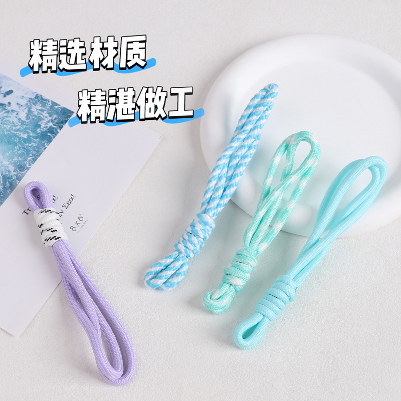 Xiaohongshu lanyard, cute dopamine short mobile phone lanyard, dopamine colorful rope keychain lanyard pendant Specification image