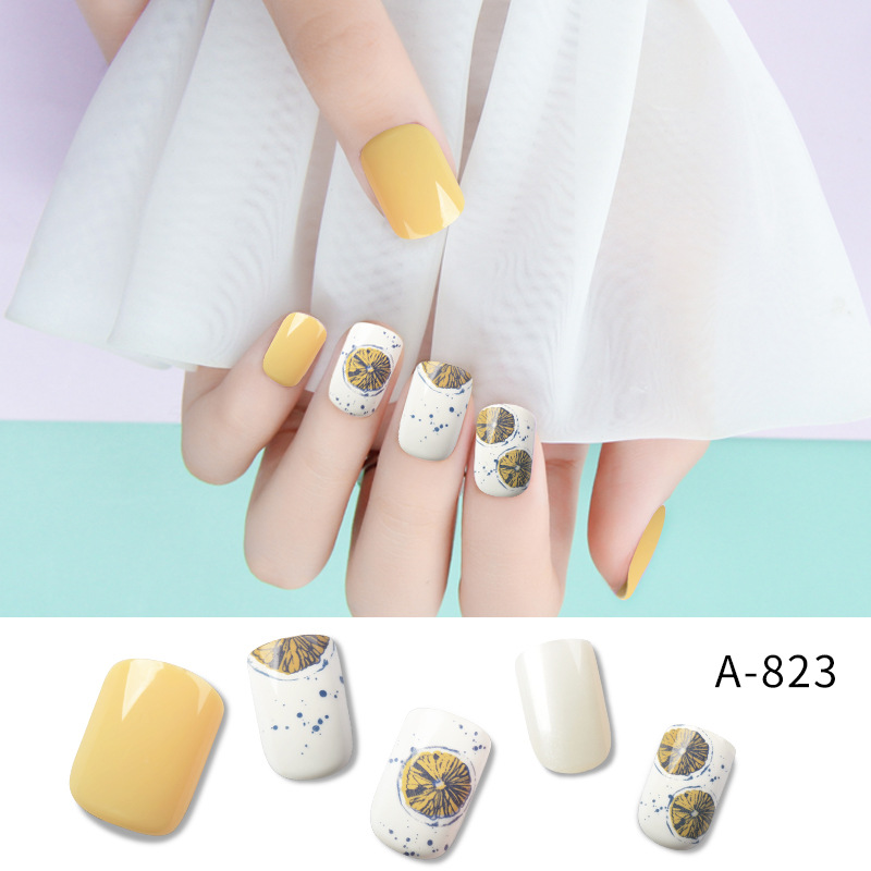 Wholesale of wearable nail patches, false nail patches, wearable nail patches, square head short nail patches, finished nail products, exclusively for foreign trade Specification image