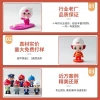 Customized cartoon festival gift keychains, PVC soft rubber bear pendants, 3D stereoscopic National Day promotion figurine pendants, national trend details Picture