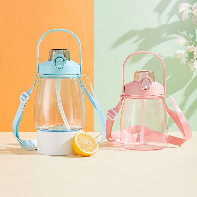 Best-selling large-bellied cups, super large capacity water cups, cartoon stickers, cute student drinking cups, gifts exclusively for cross-border supermarkets