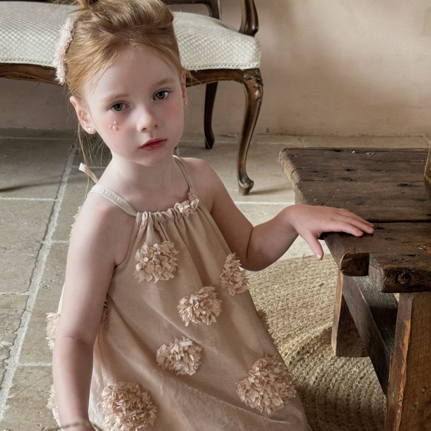 2024 Summer New Children's clothing Korean-style girls' Tencel halter dress, Korean-style girls' jacquard halter dress Application Scenario