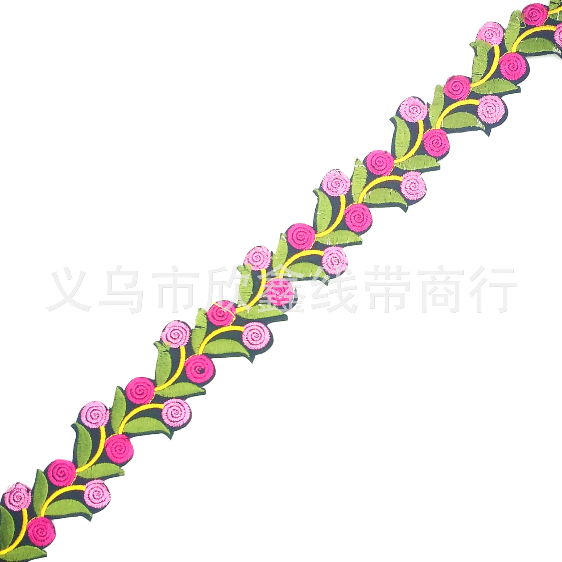 Manufacturers Wholesale Retro National Style Four-Color Embroidery Lace Clothing Accessories Minority Skirt Decoration Ribbon Specification drawing